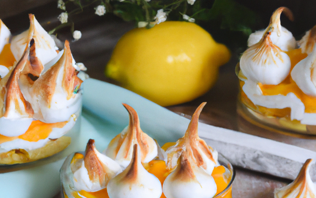 Verrines façon tarte citron meringuée