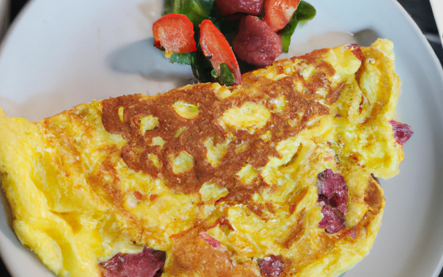 Omelette aux fraises maison