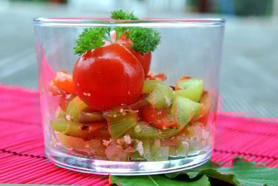 Méli-mélo de saumon fumé aux noisettes