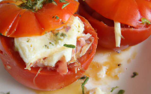 Tomate farcie au chèvre maison