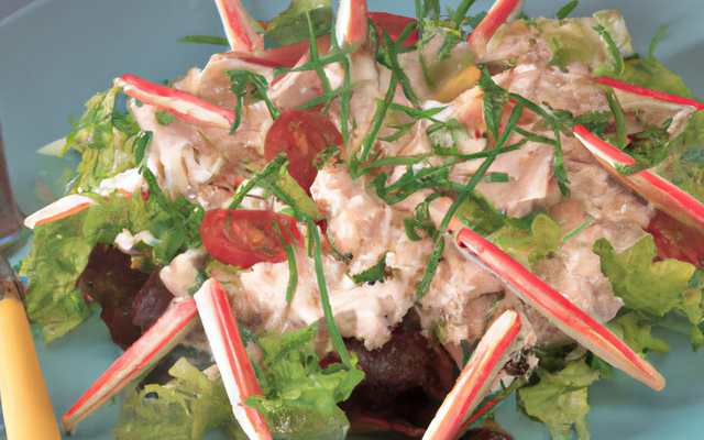 Salade de crabe fraîche et légère