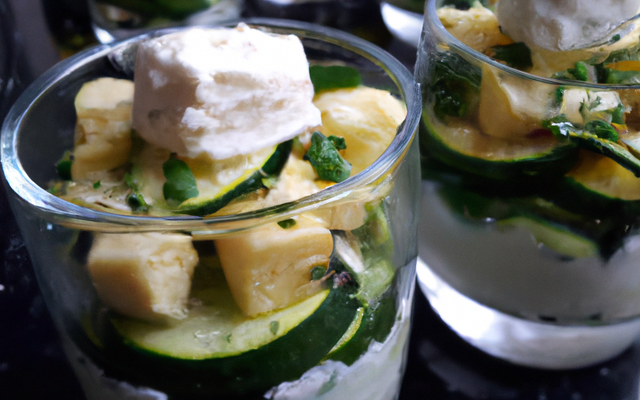 Verrine courgette feta