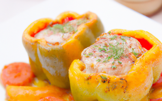 Poivron farci à l'andouillette