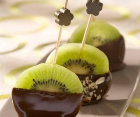 Bonbon de kiwi (fruit )chocolat
