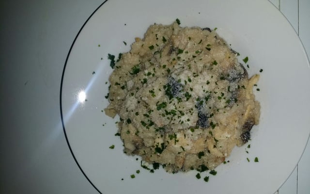 Risotto de poulet aux champignons