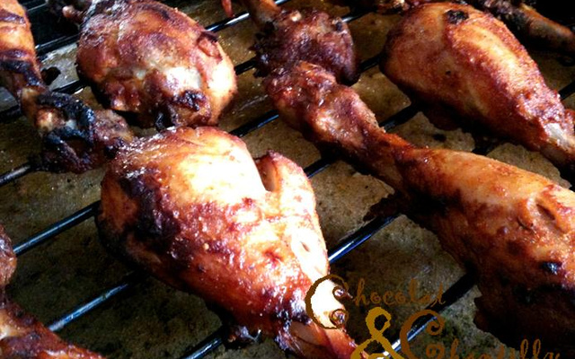 Poulet tandoori et confit de poivrons à la mangue
