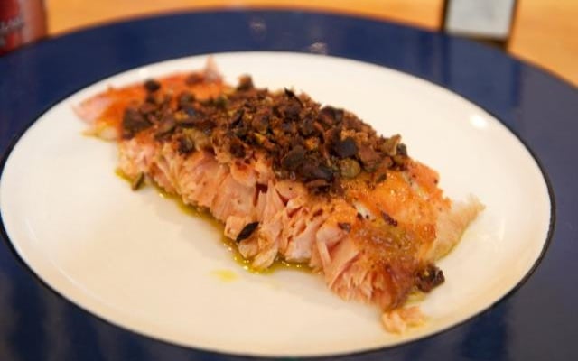 Saumon aux pistaches et à l'érable