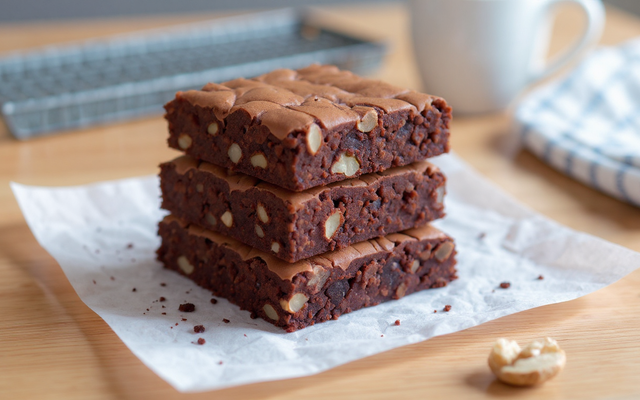 Brownie avec des noix de pécan