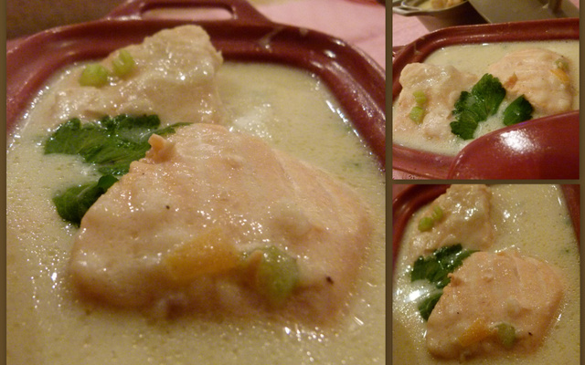Blanquette de saumon à la vanille maison