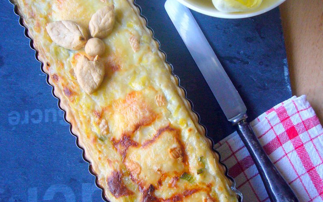 Flamiche aux poireaux et maroilles