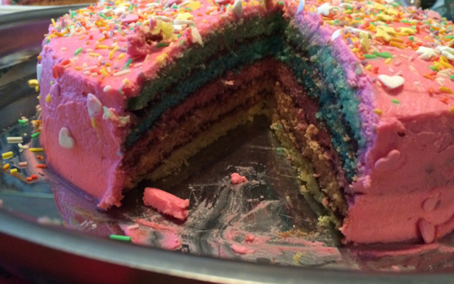 Rainbow cake Frenchie