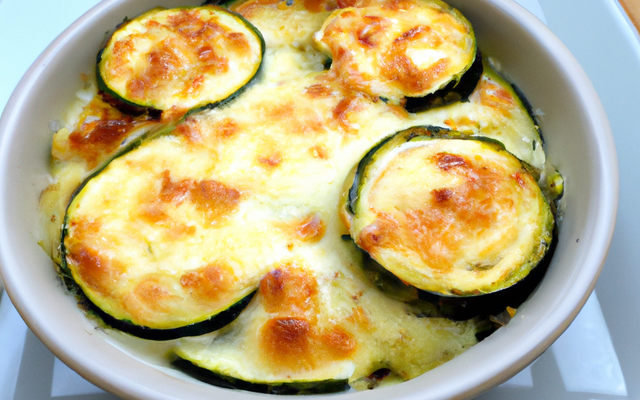 Gratin de Saint Jacques aux courgettes