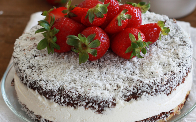 Lamington cake sans gluten
