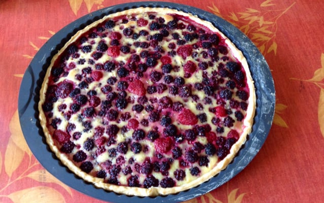 Tarte aux mures amandées