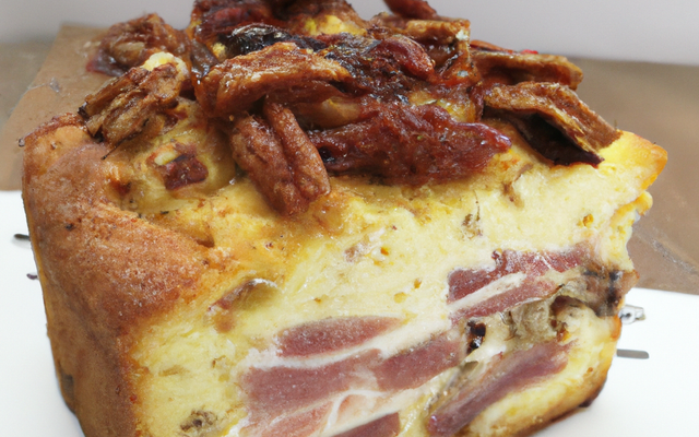 Cake au chèvre noix et lardons
