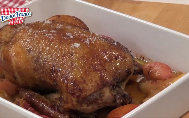 Canette rôtie aux épices de Noël