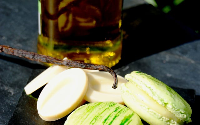 Macarons à l'huile d'olive et à la vanille