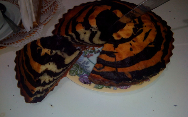 Gâteau tigré ou zebré