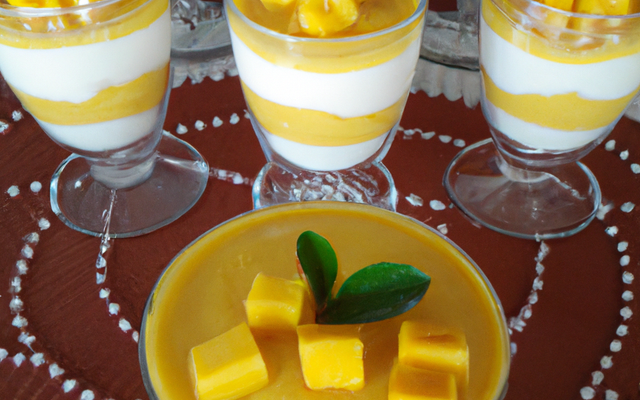 Verrines de mangue façon charlotte