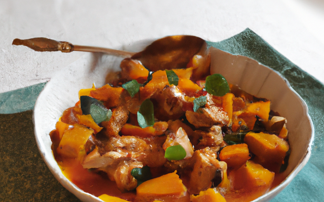 Garam bara de volaille au chutney de courge muscade