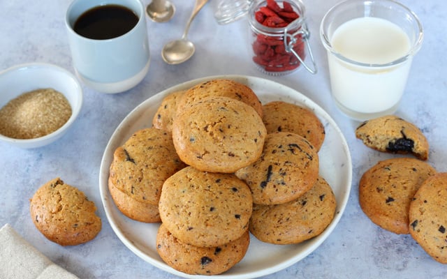 Cookies à la patate douce et chocolat noir (sans beurre)
