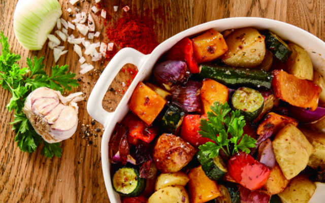 Poêlée de légumes aux épinards