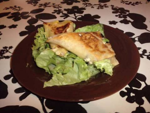 Bricks au chèvre frais et pesto