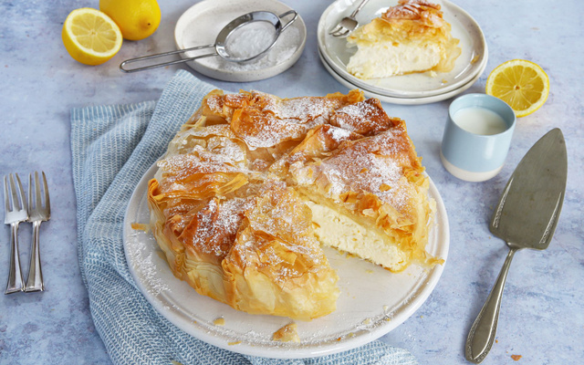 Gâteau de pâte filo à la ricotta et au citron