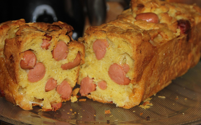 Cake salé knacki comté