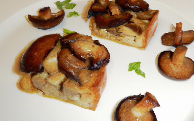 Croustade de cèpes au foie gras poêlé