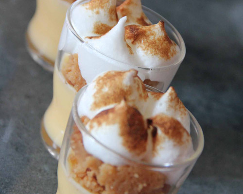 Verrine gourmande de tarte au citron meringuée