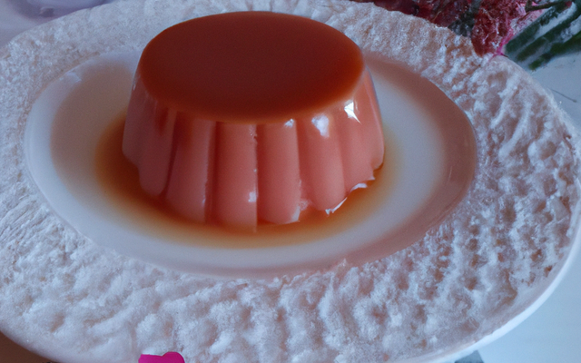 Flan aux carambars roses