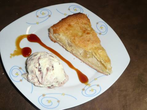 Tarte normande pommes, amandes et crème