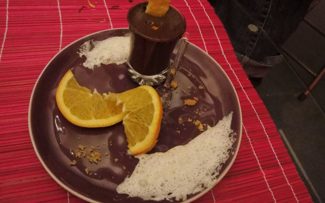 Verrine chocolat, touche d'orange