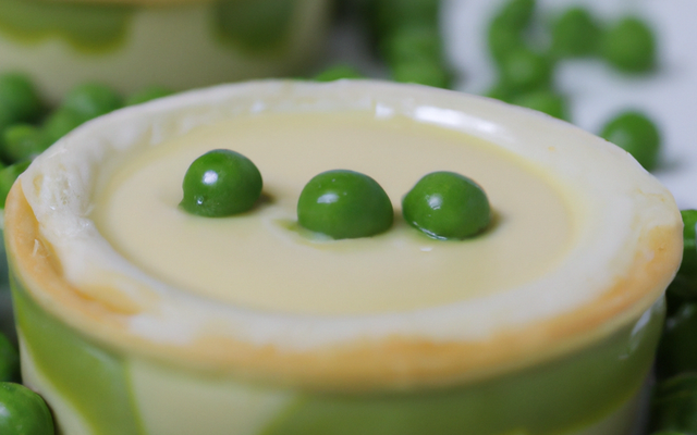 Flans de petits pois au chèvre