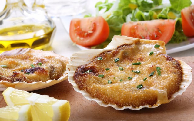 Coquilles Saint-Jacques gratinées