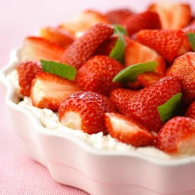 Gâteau de riz aux fraises