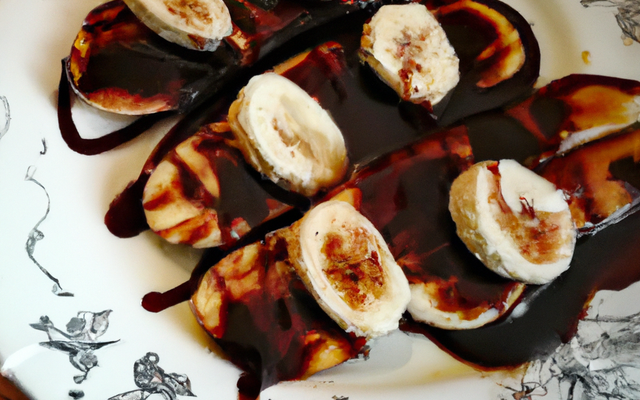 Bananes flambées au rhum sauce choco-coco