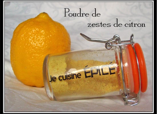 Poudre de zestes d'agrumes séchés