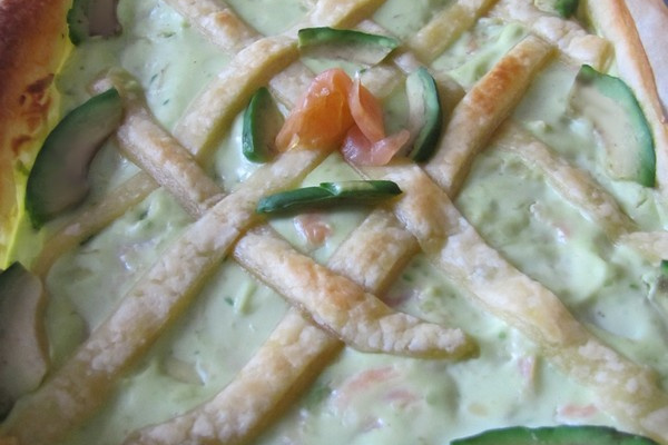 Tarte crémeuse avocat, saumon, philadelphia