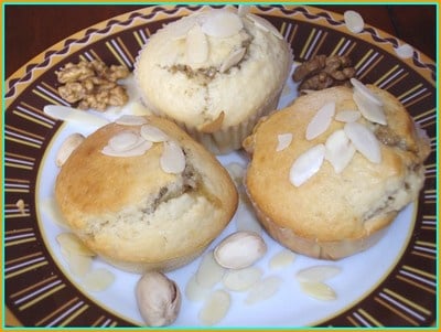 Muffins au cœur de fruits secs