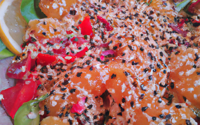 Salade sucrée-salée aux graines de sésame