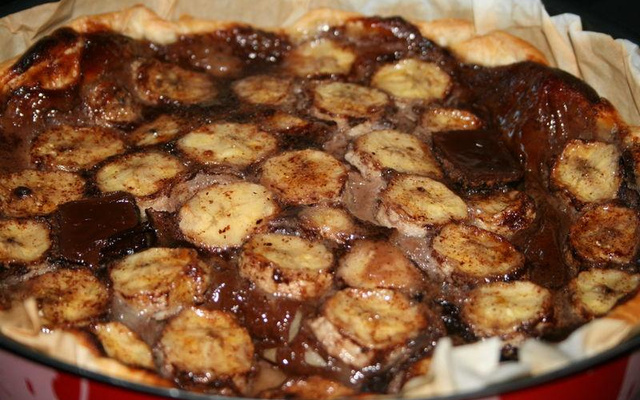 Tarte banane chocolat