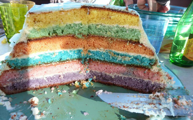 Gâteau arc en ciel