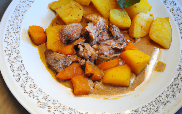 Veau au potiron et pommes de terre