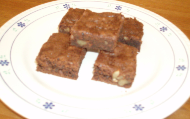 Brownies au chocolat, cannelle et noix