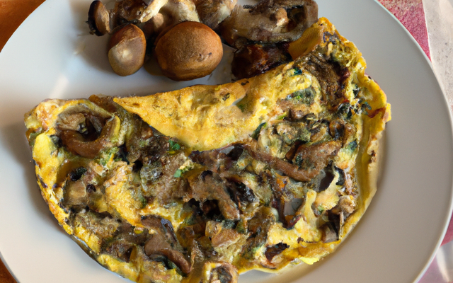 Omelette forestière aux champignions