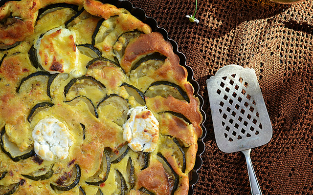 Tarte à la courgette et au chèvre