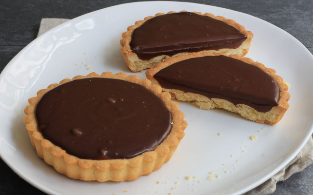Tartelettes au chocolat  et au caramel au beurre salé