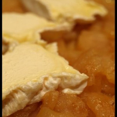 Tarte tatin de pomme au chaource